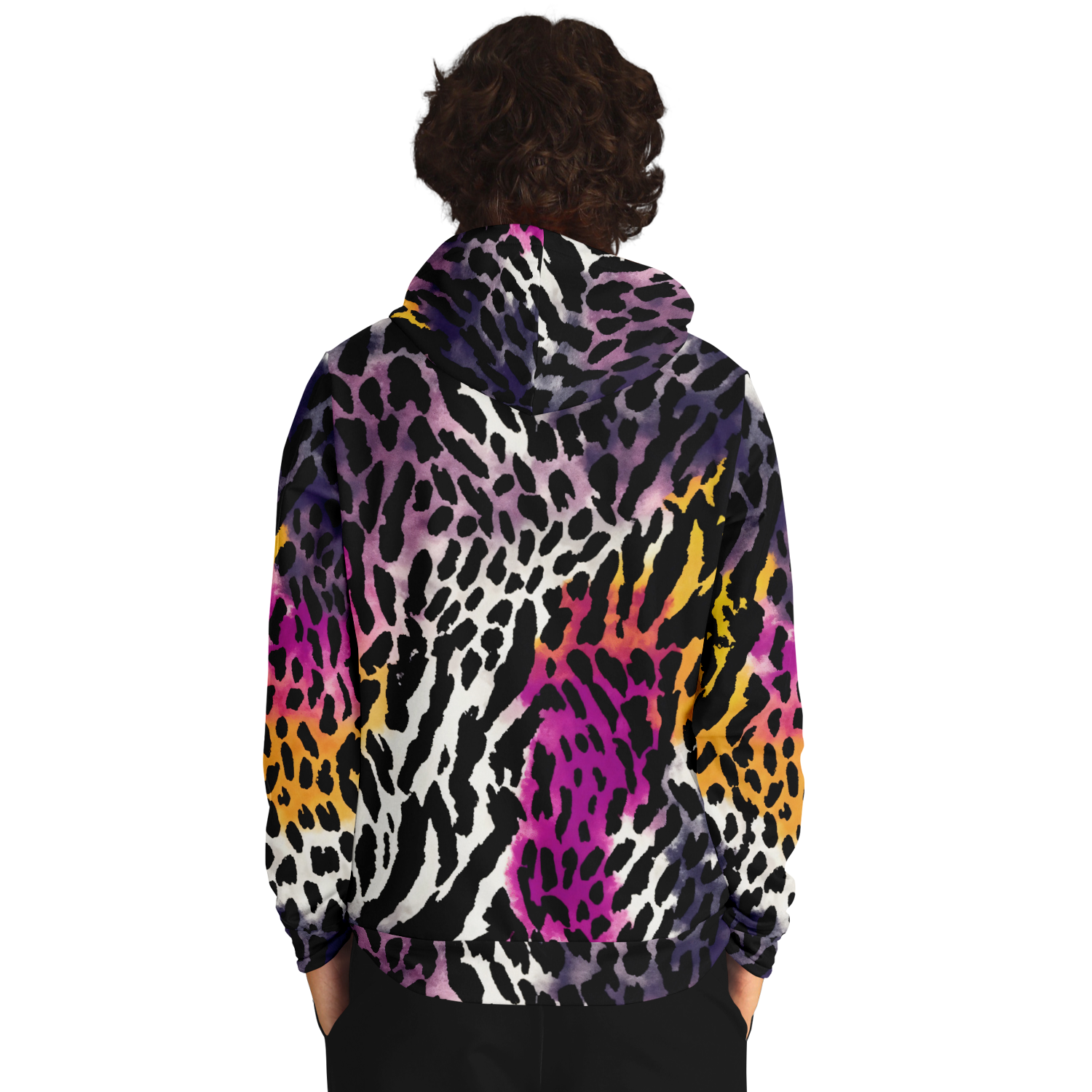 Leopard Hoodie | Bauhaus Magenta & White