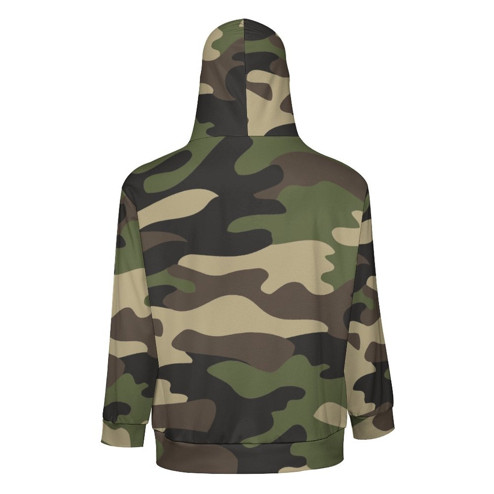 Zip up Camo Hoodie | Classic Green Camouflage