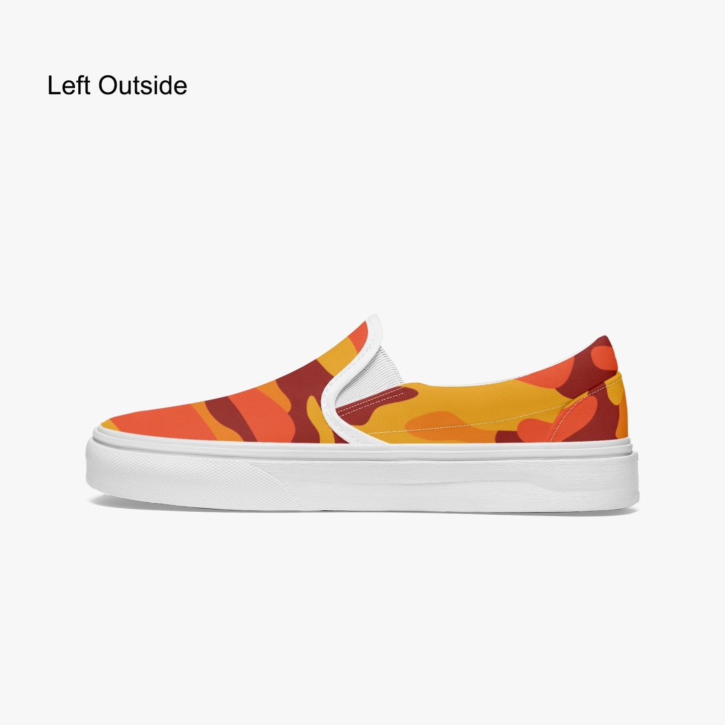 Camo Slip-On Shoes | Orange and Red Camouflage