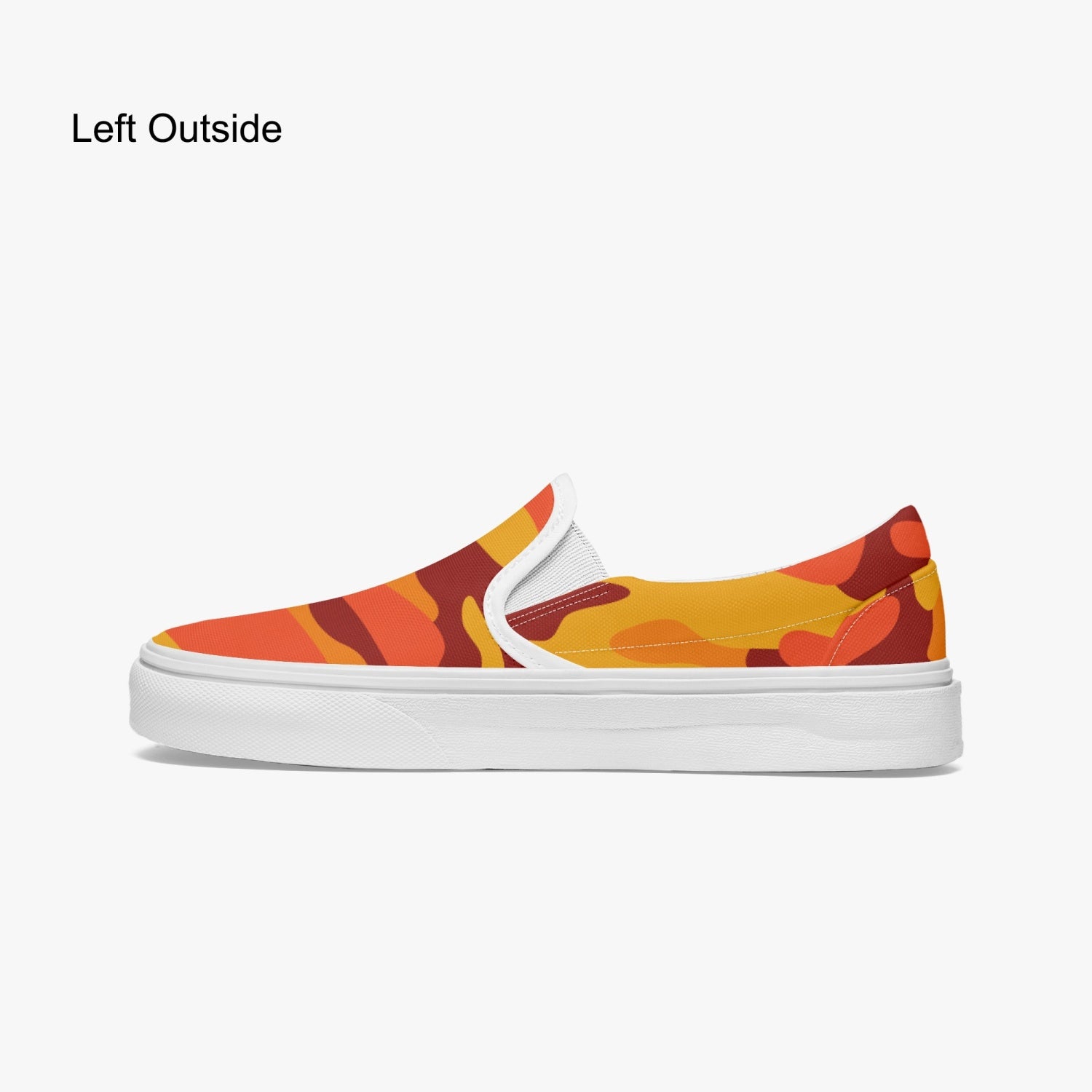 Camo Slip-On Shoes | Orange and Red Camouflage