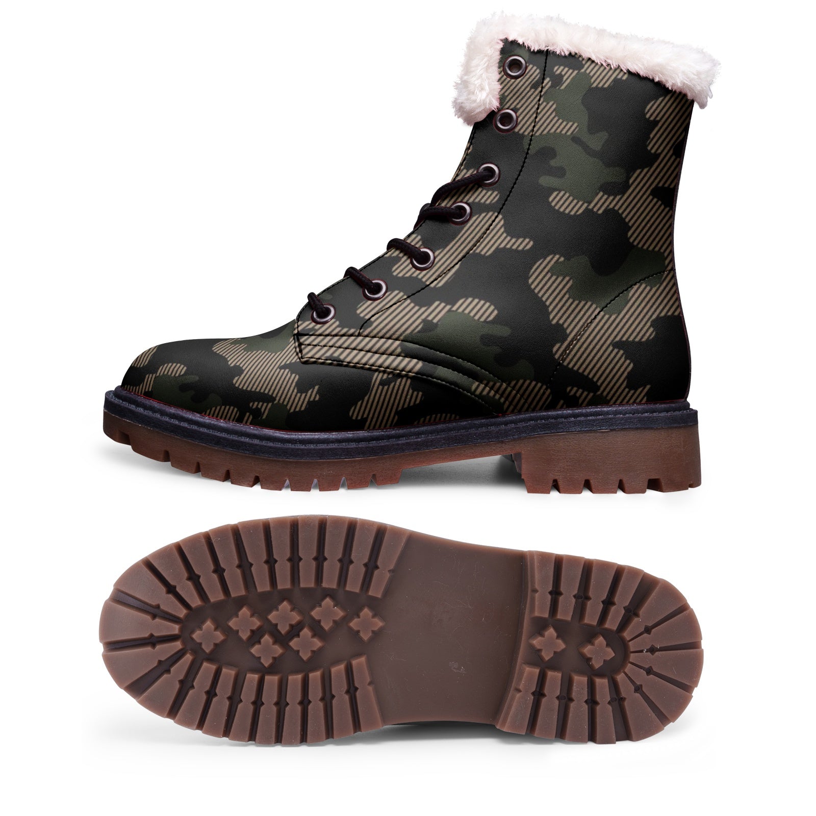 Snow Camo Boots | Military Green Camouflage