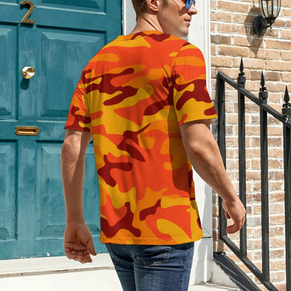 Camo Shirt | Orange & Red Camouflage T