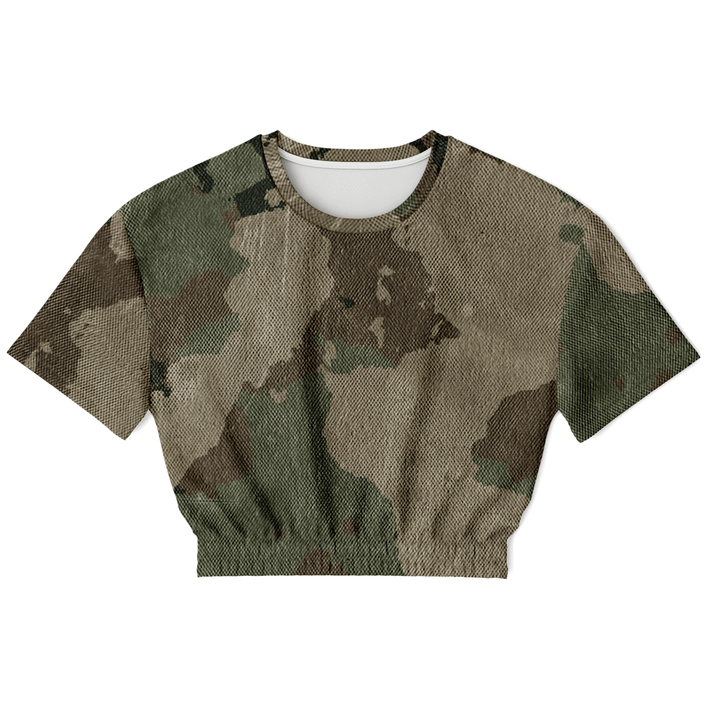 Camo Crop Top Sweatshirt | Dirty Old Brown Camouflage