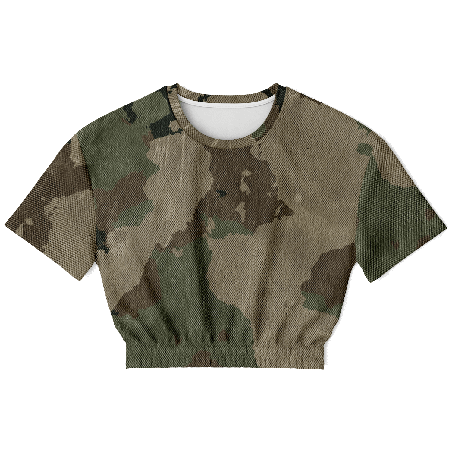 Camo Crop Top Sweatshirt | Dirty Old Brown Camouflage