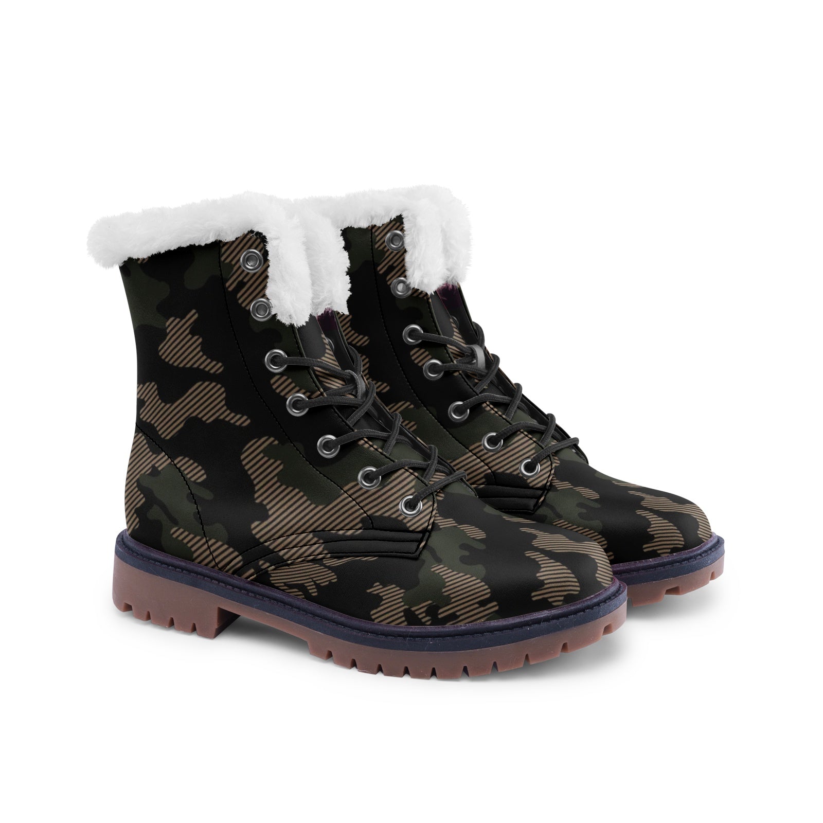 Snow Camo Boots | Military Green Camouflage