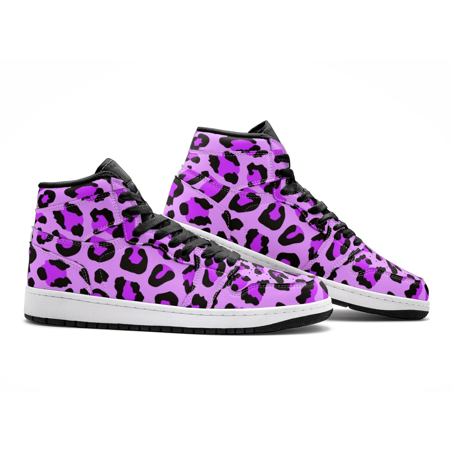 Leopard Sneakers AJ1 | High-top | Purple, Blue & Black