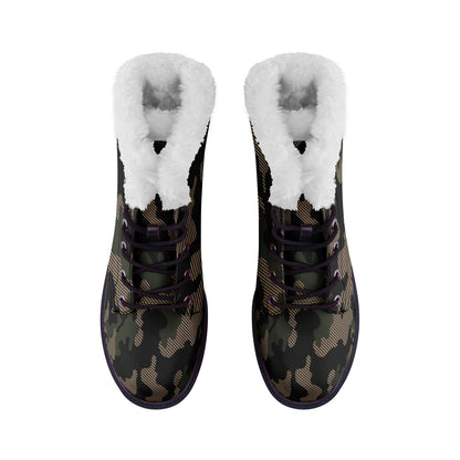 Snow Camo Boots | Military Green Camouflage