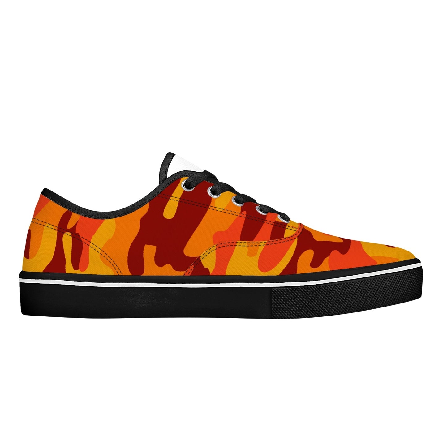 Camo Skate Shoes | Orange & Red Camouflage