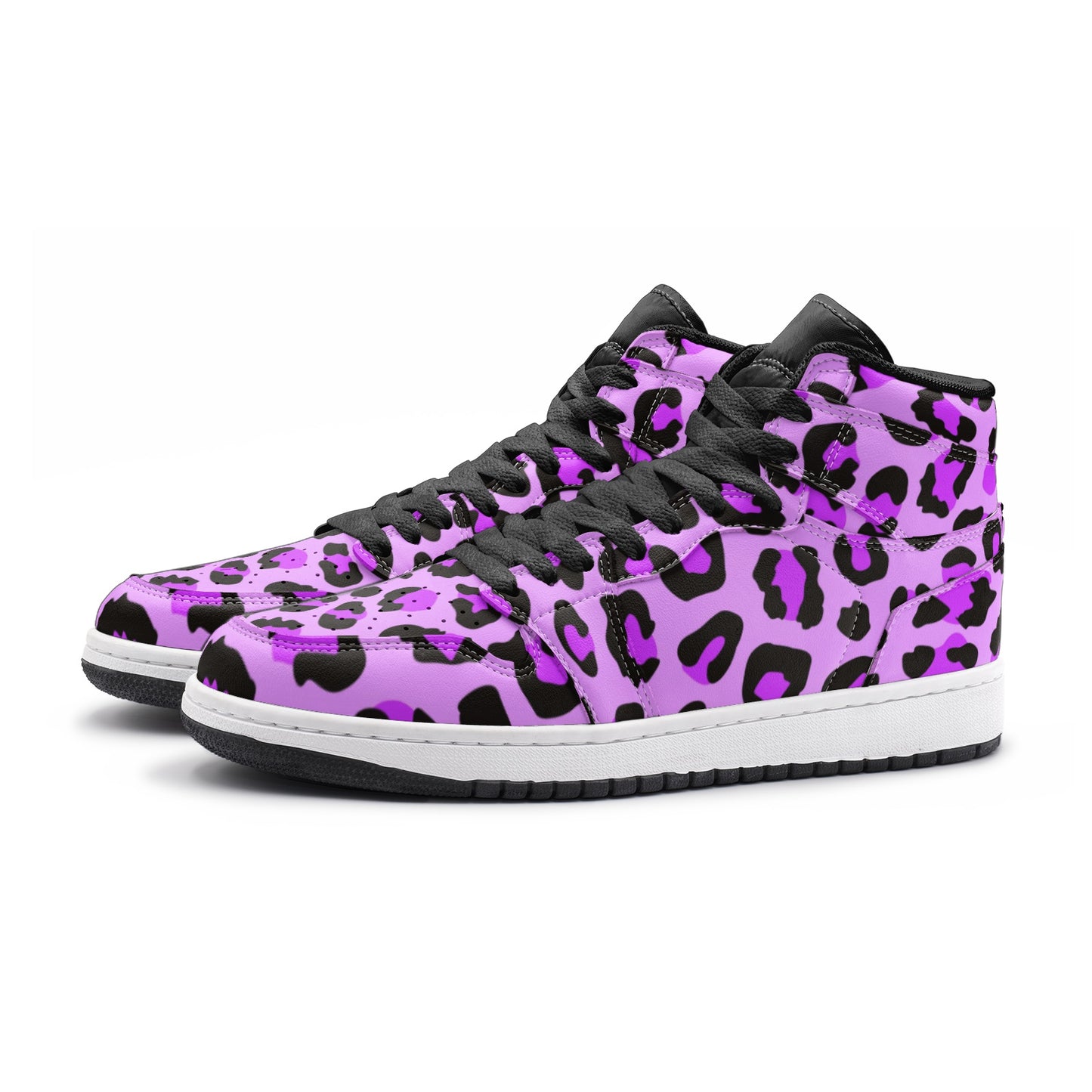 Leopard Sneakers AJ1 | High-top | Purple, Blue & Black