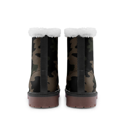 Snow Camo Boots | Military Green Camouflage