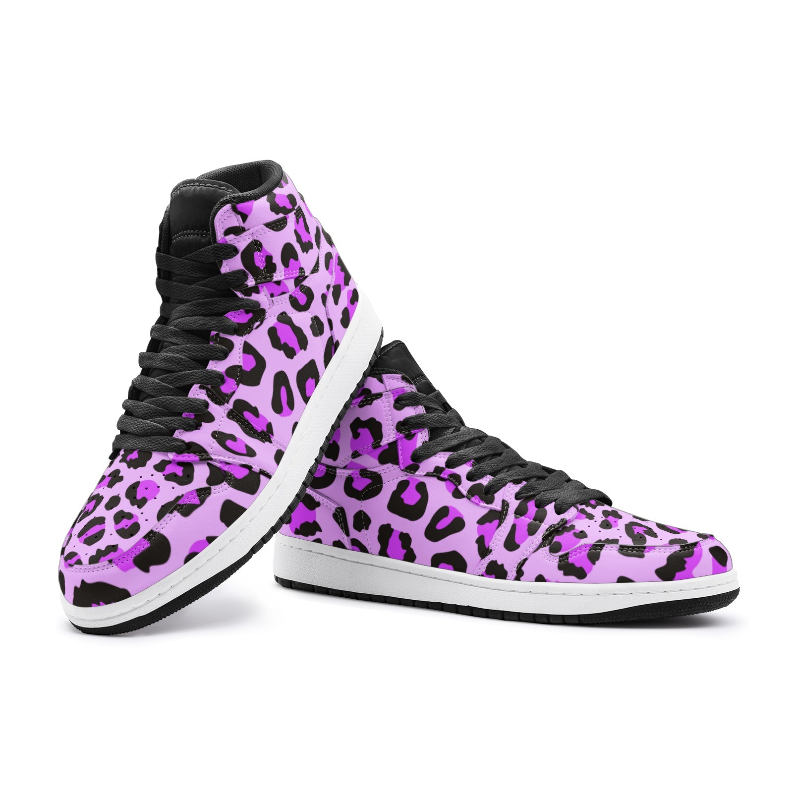 Leopard Sneakers AJ1 | High-top | Purple, Blue & Black