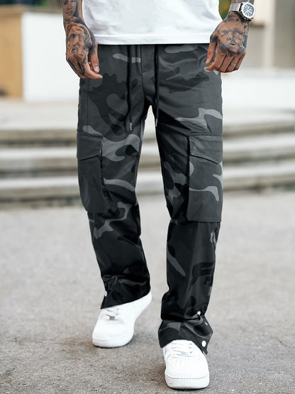 Men's Camouflage Overalls | Street Style in Green / Gray