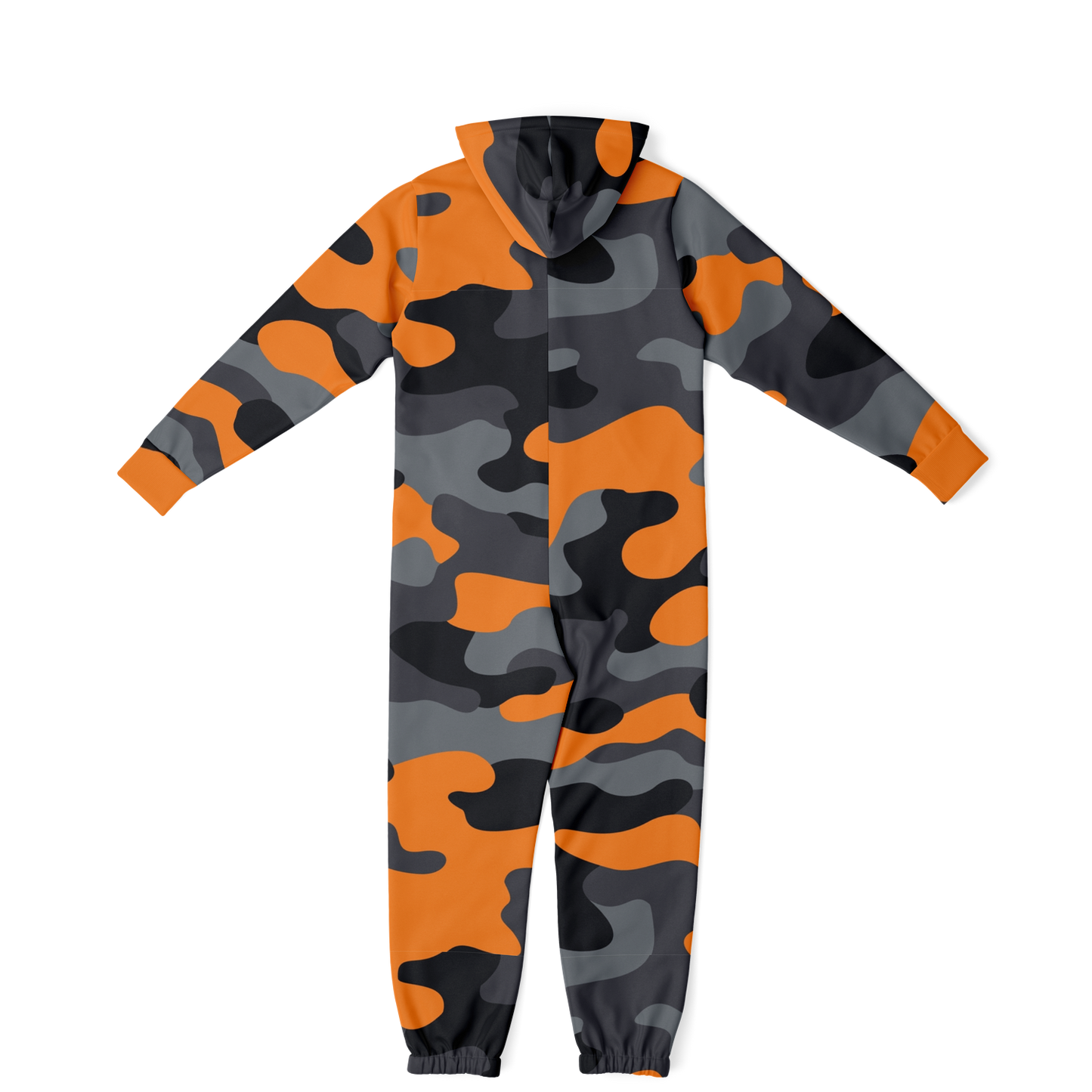 Camo Onesie | Orange, Black and Gray Camouflage