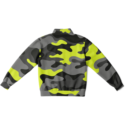 Camo Track Jacket | Black, Gray & Yellow Camouflage