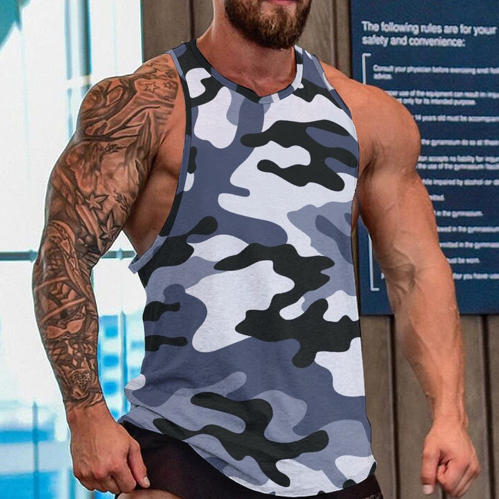 Camo Tank Top | Light Blue Camouflage