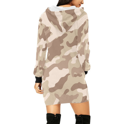 Camo Hoodie Dress | Desert Brown Camouflage