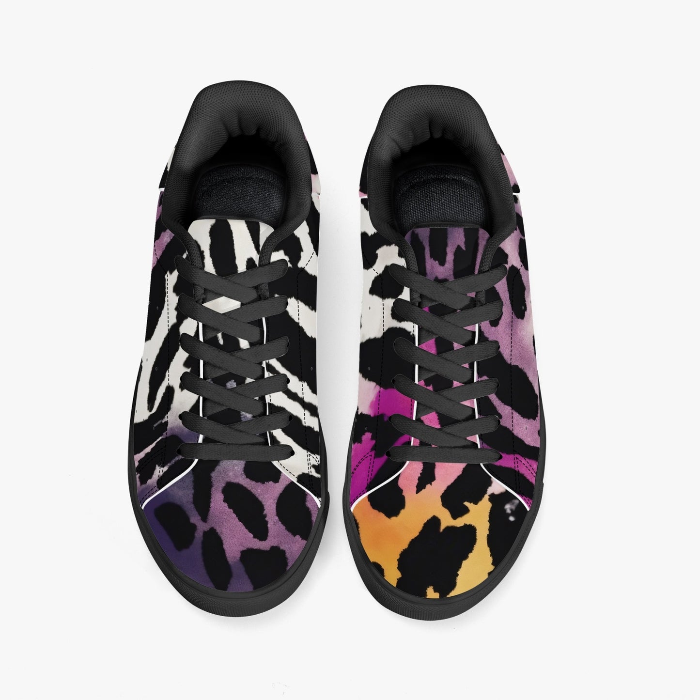 Leopard Sneakers | Classic Low-Top | Bauhaus Magenta & White