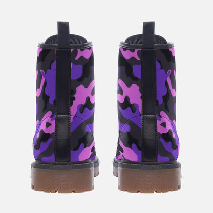 Pink Camo Boots | Lightweight Leather | Black & Indigo