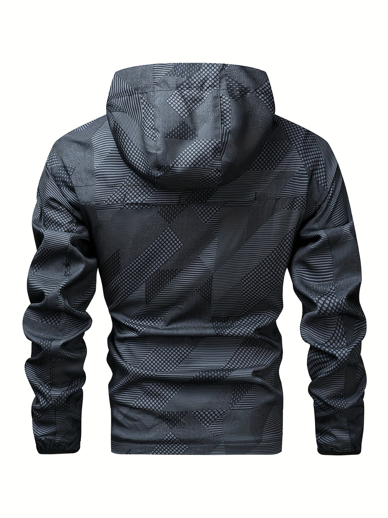 Men's Casual Sports Hoodie with Zipper | Camouflage Pattern