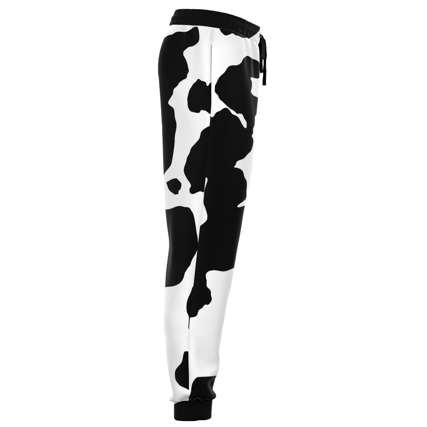 Camo Joggers | Unisex | Black & White Cow Camouflage