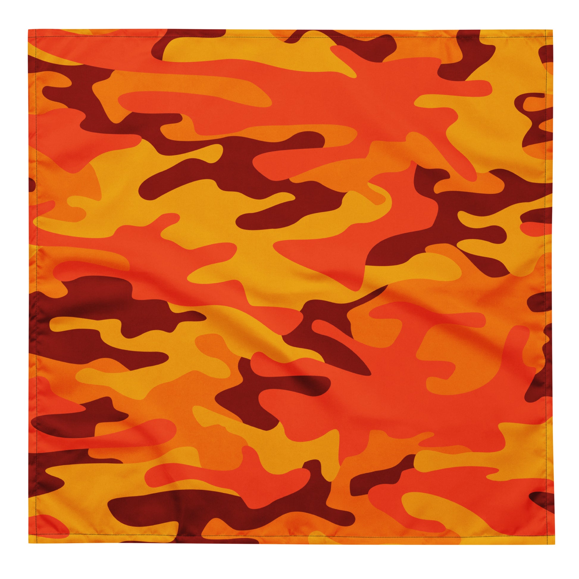 Camo Bandana | Orange & Red Camouflage Print