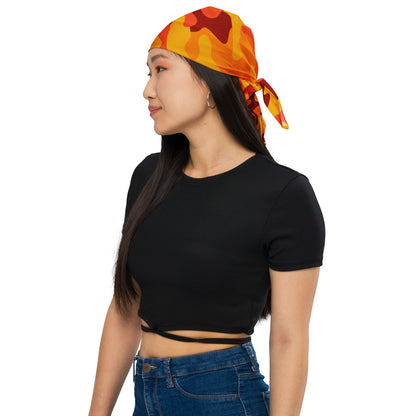 Camo Bandana | Orange & Red Camouflage Print