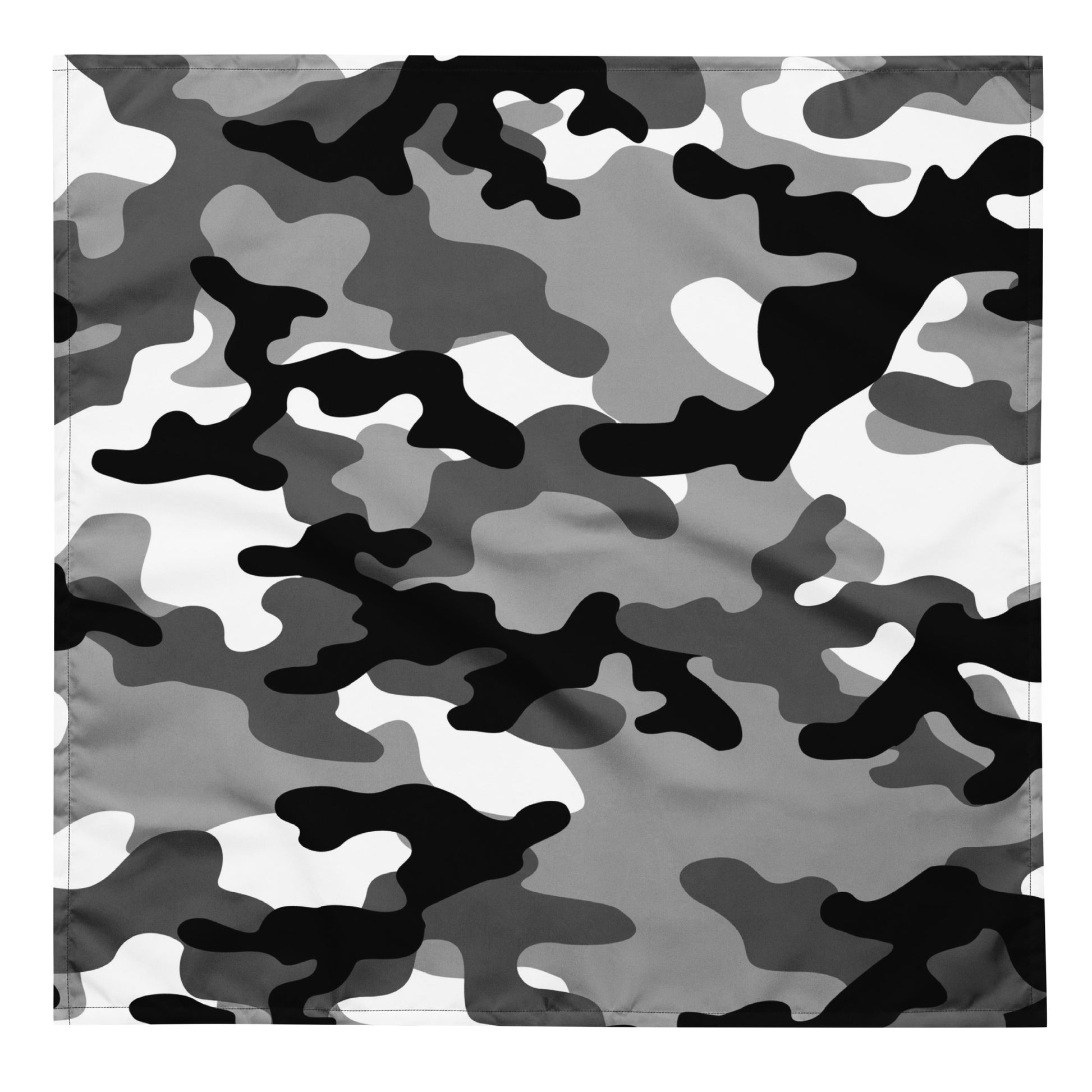 Camo Bandana | Black, White & Gray Camouflage