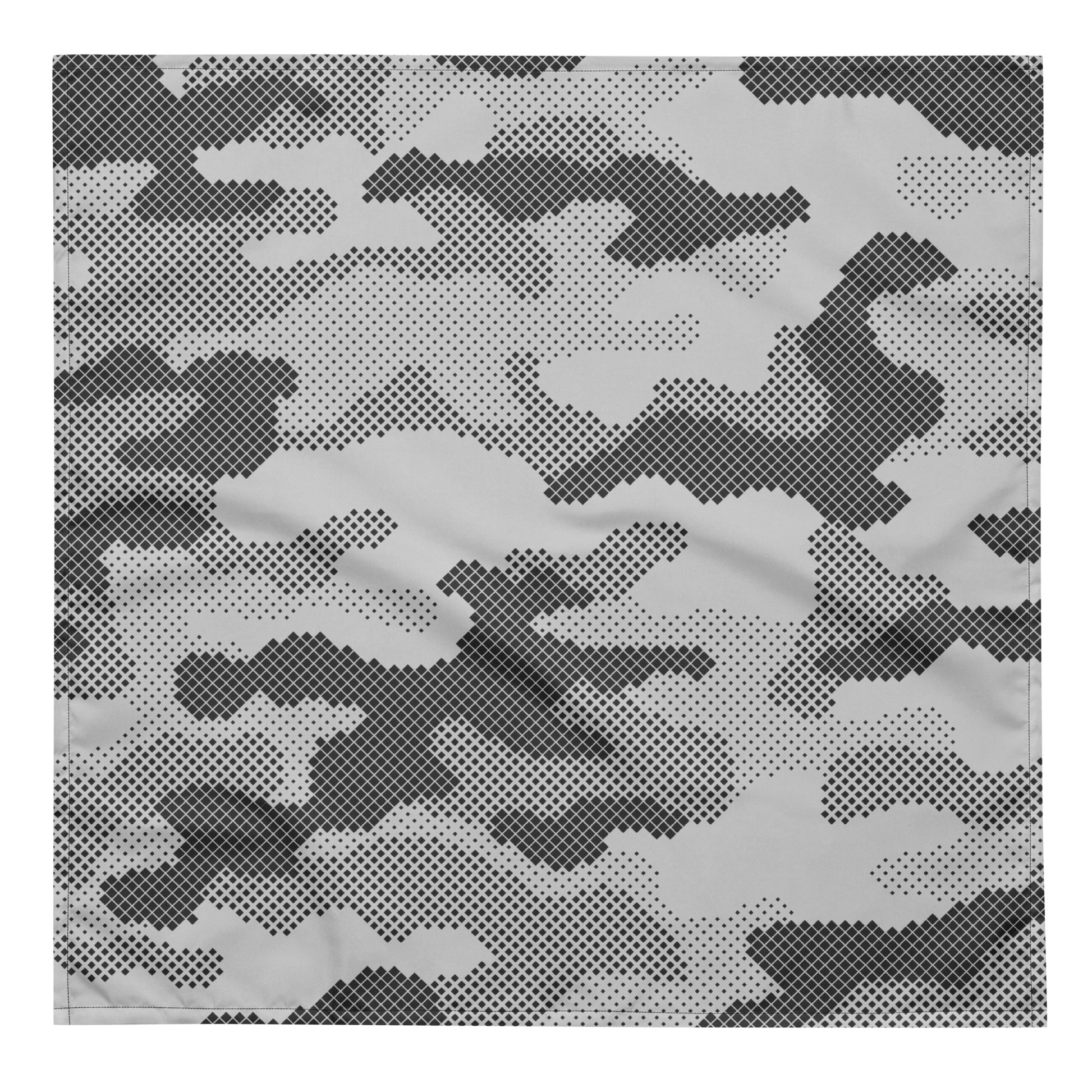 Camo Bandana | Black & White Digital Dotted