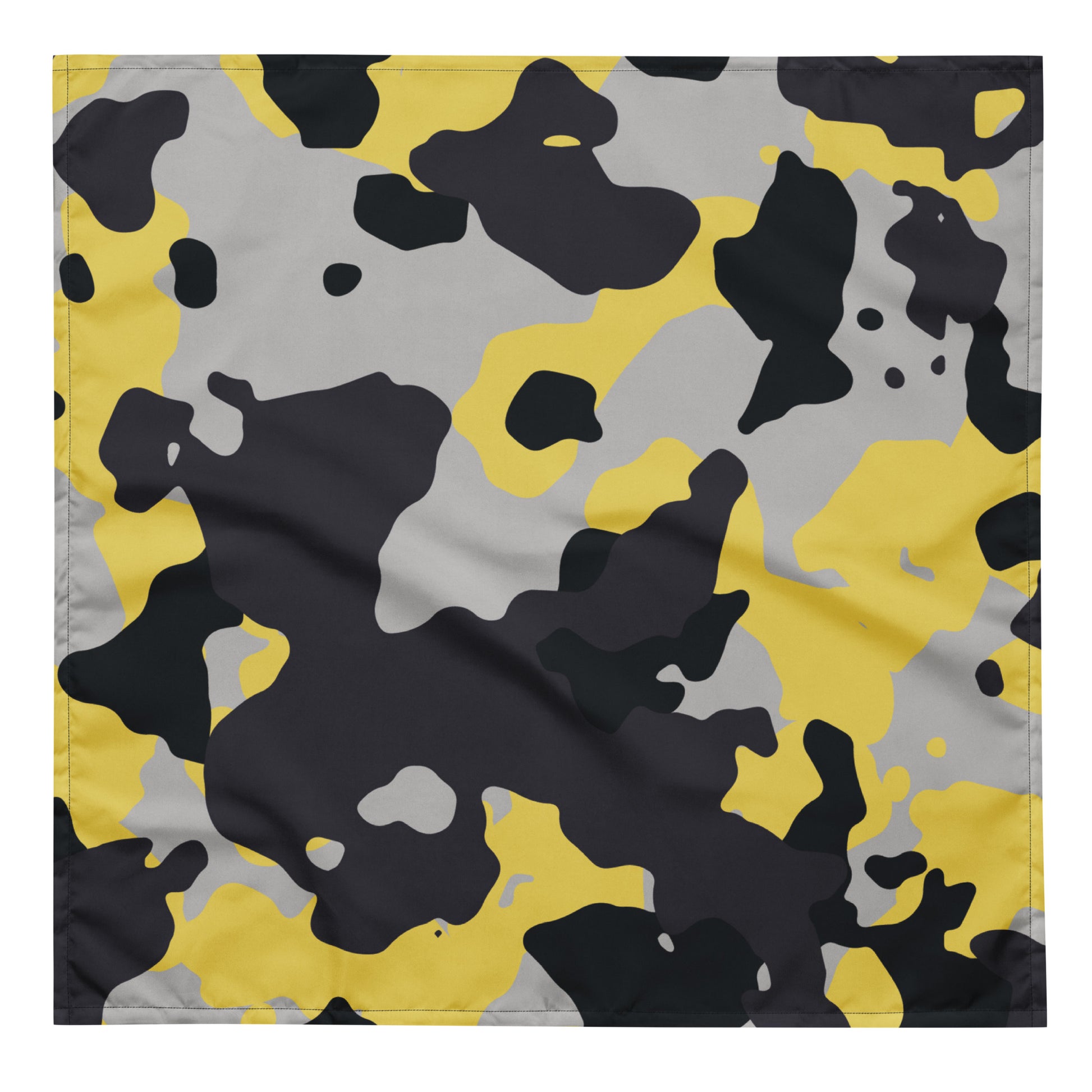 Camo Bandana | Yellow, Black & Silver Camouflage