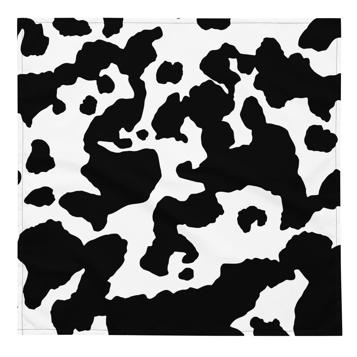 Camo Bandana | Black & White Cow Print