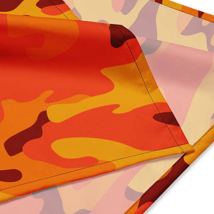 Camo Bandana | Orange & Red Camouflage Print