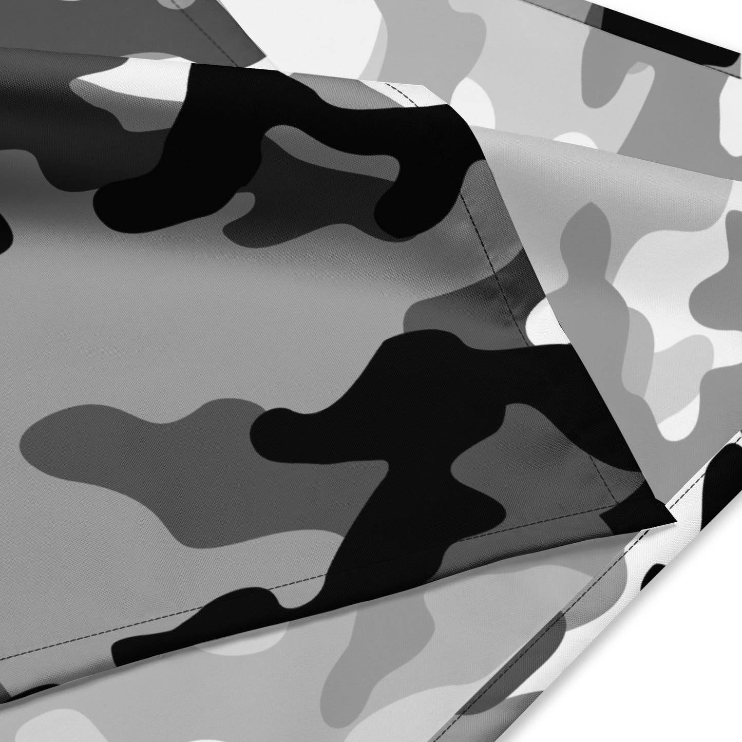 Camo Bandana | Black, White & Gray Camouflage