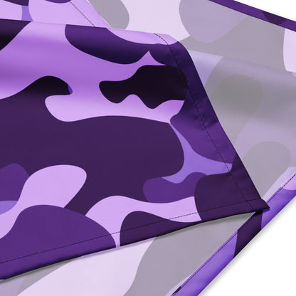 Camo Bandana | Purple, Blue & Mauve Camouflage Print