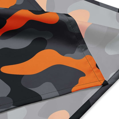 Camo Bandana | Orange, Gray & Black Camouflage