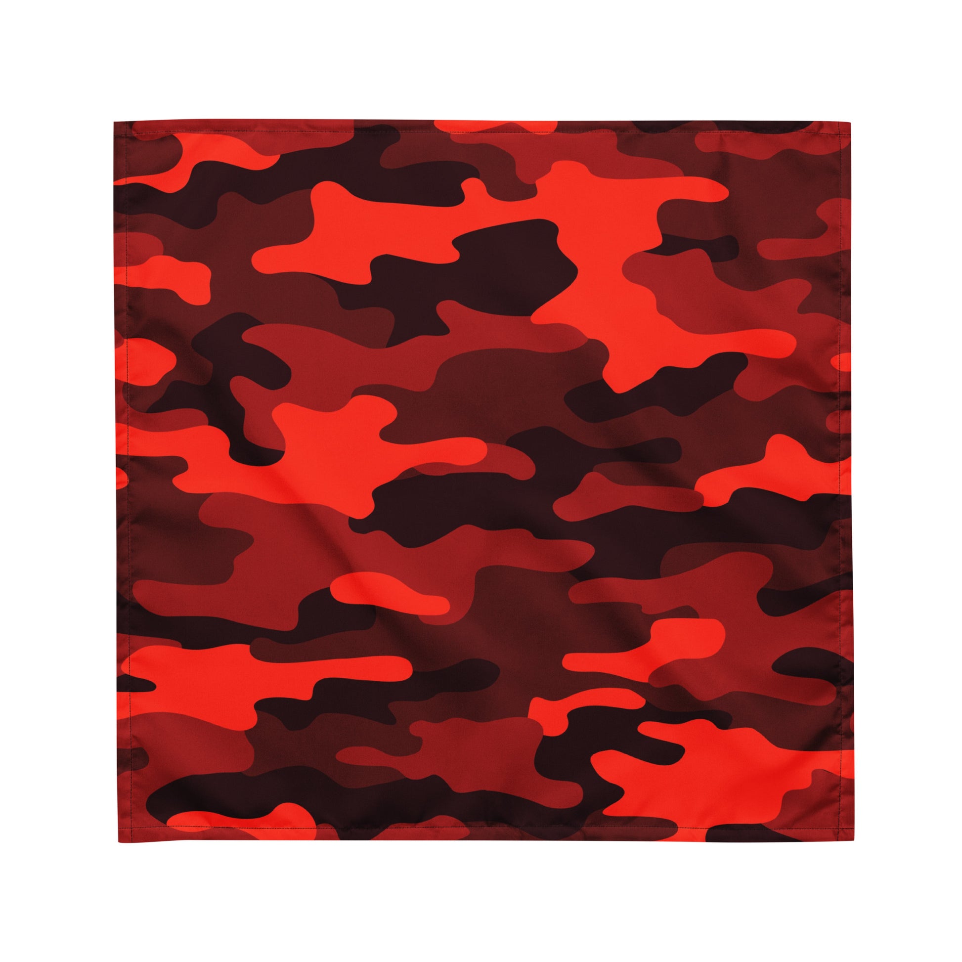 Camo Bandana | Scarlet Red & Black Camouflage Print