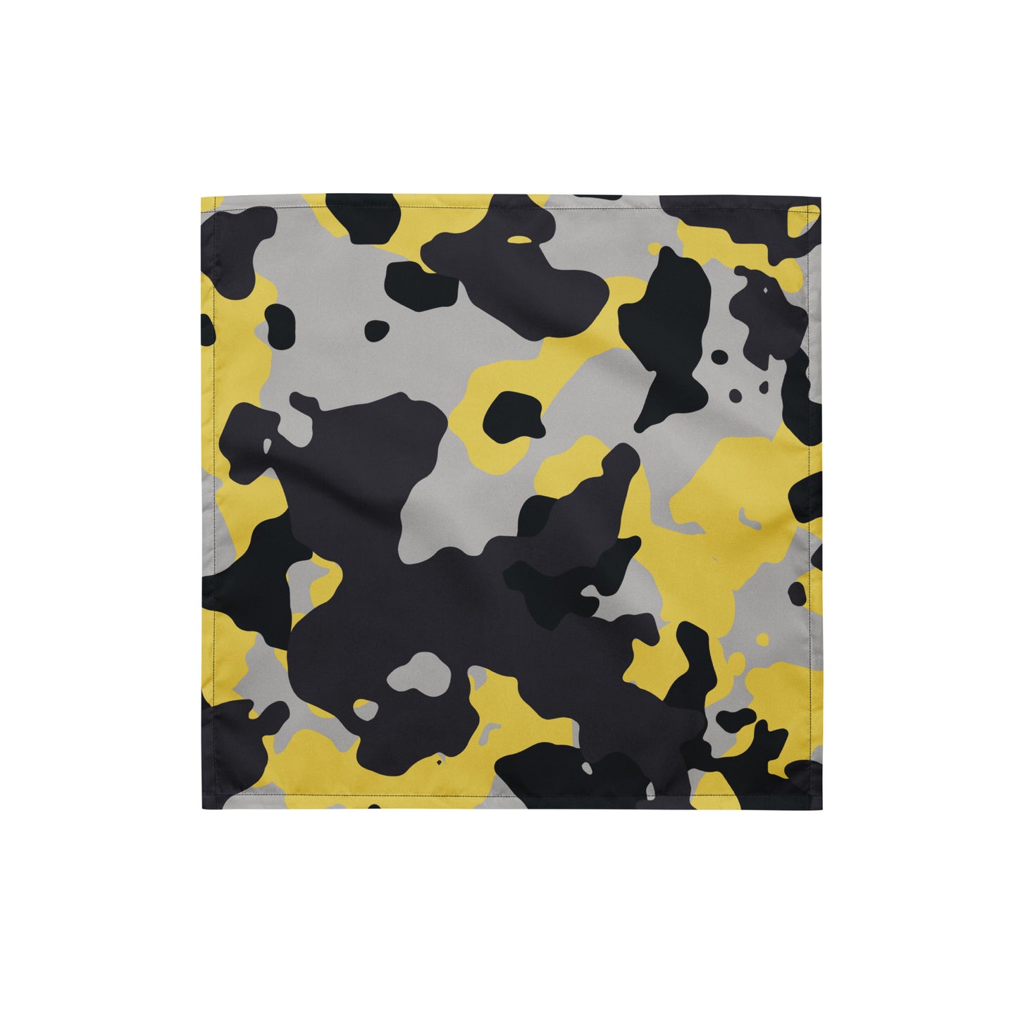 Camo Bandana | Yellow, Black & Silver Camouflage