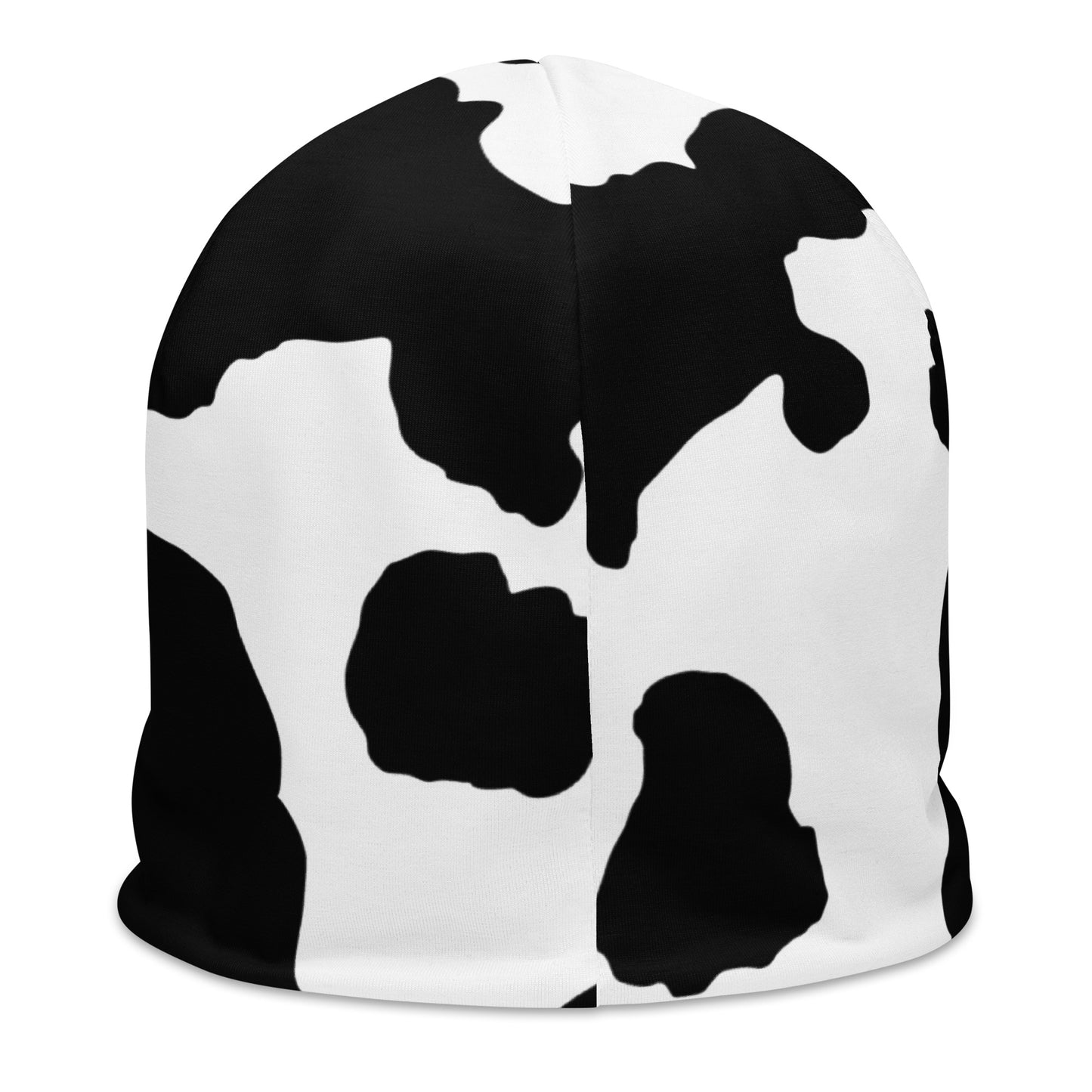 Camouflage Beanie | Black & White Cow Print