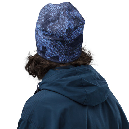 Camouflage Beanie | Denim Blue