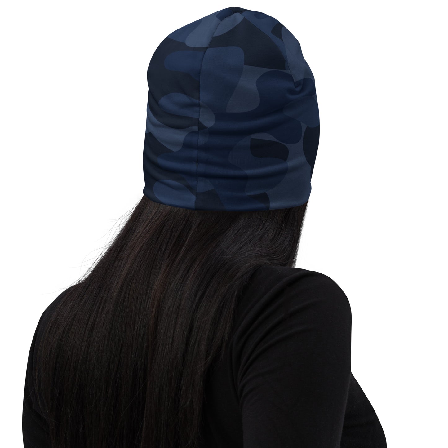 Camouflage Beanie | Deep Blue