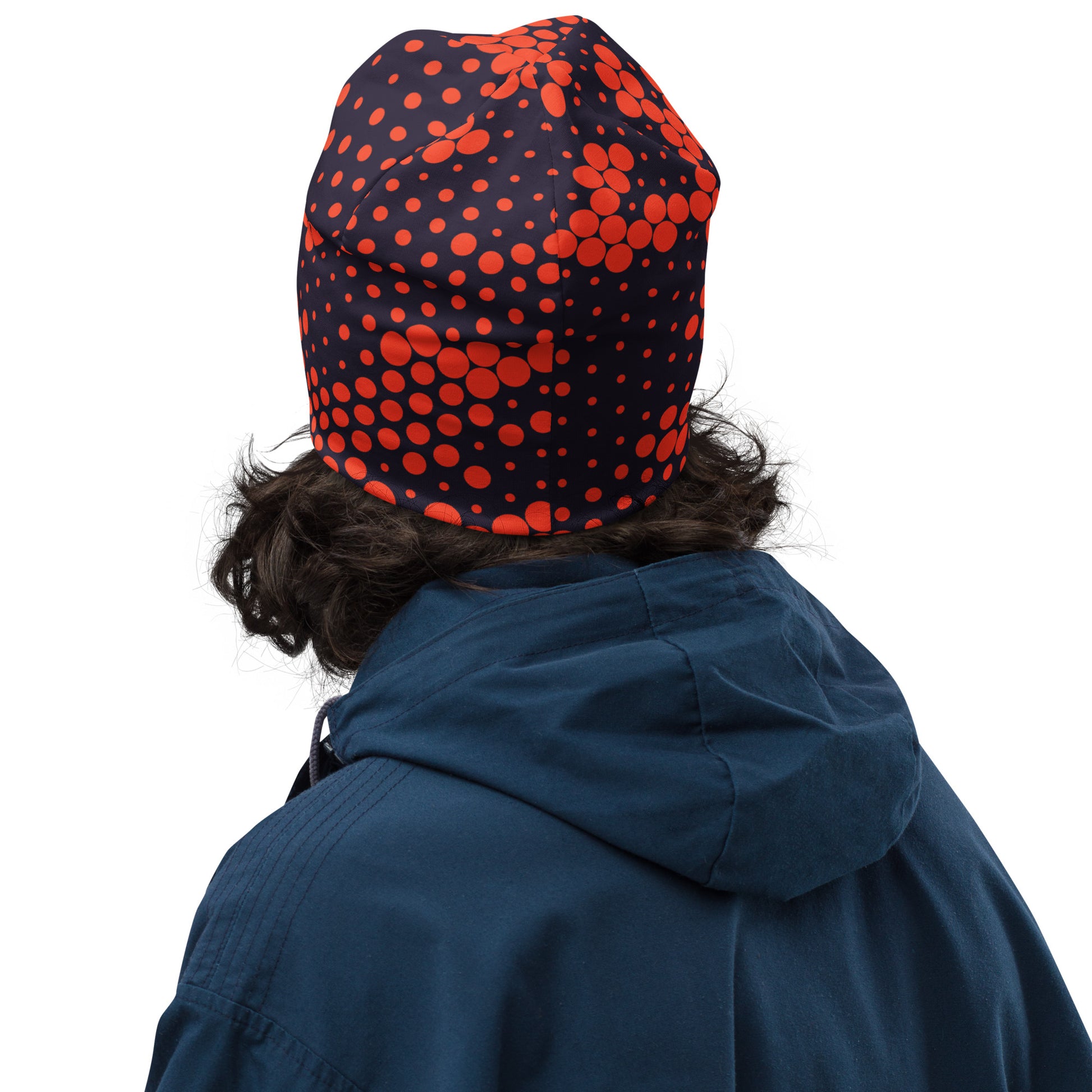 Camouflage Beanie | Orange & Blue Digital