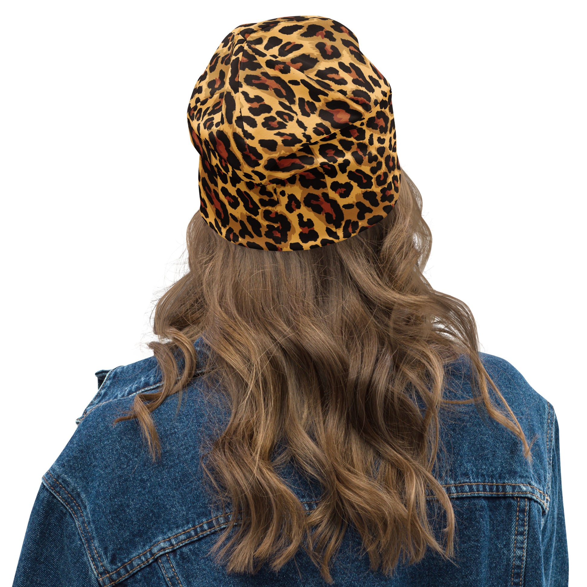 Leopard Print Beanie | Classic Brown and Black