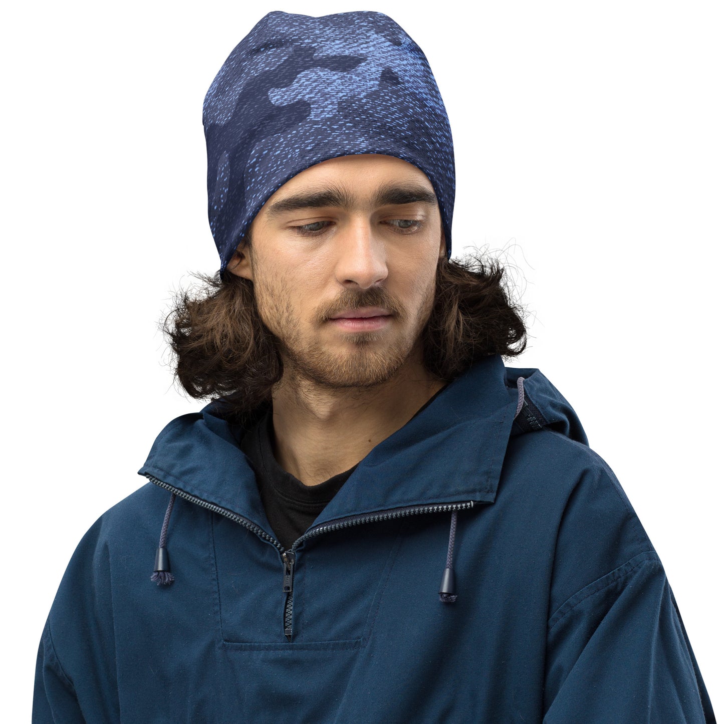 Camouflage Beanie | Denim Blue