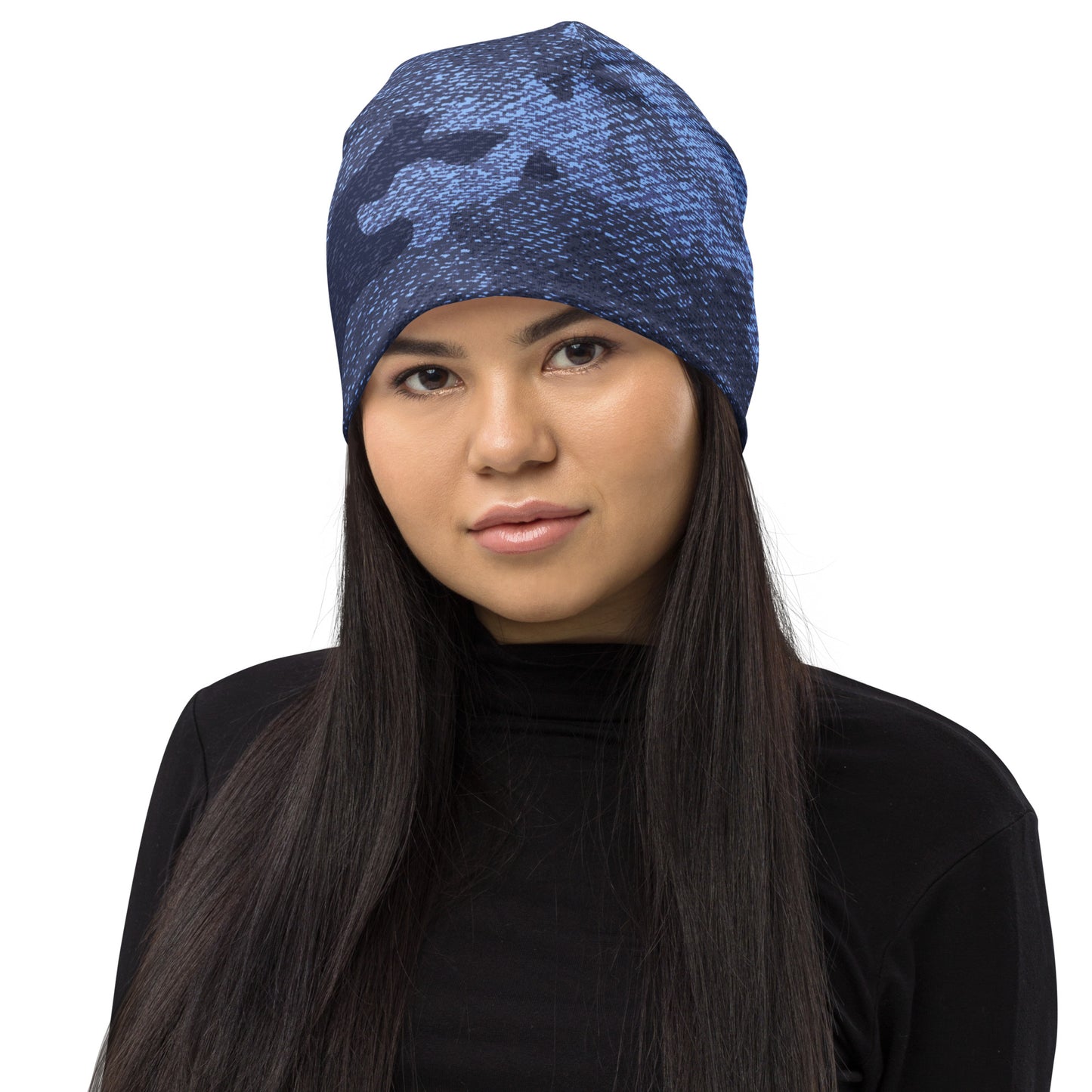 Camouflage Beanie | Denim Blue