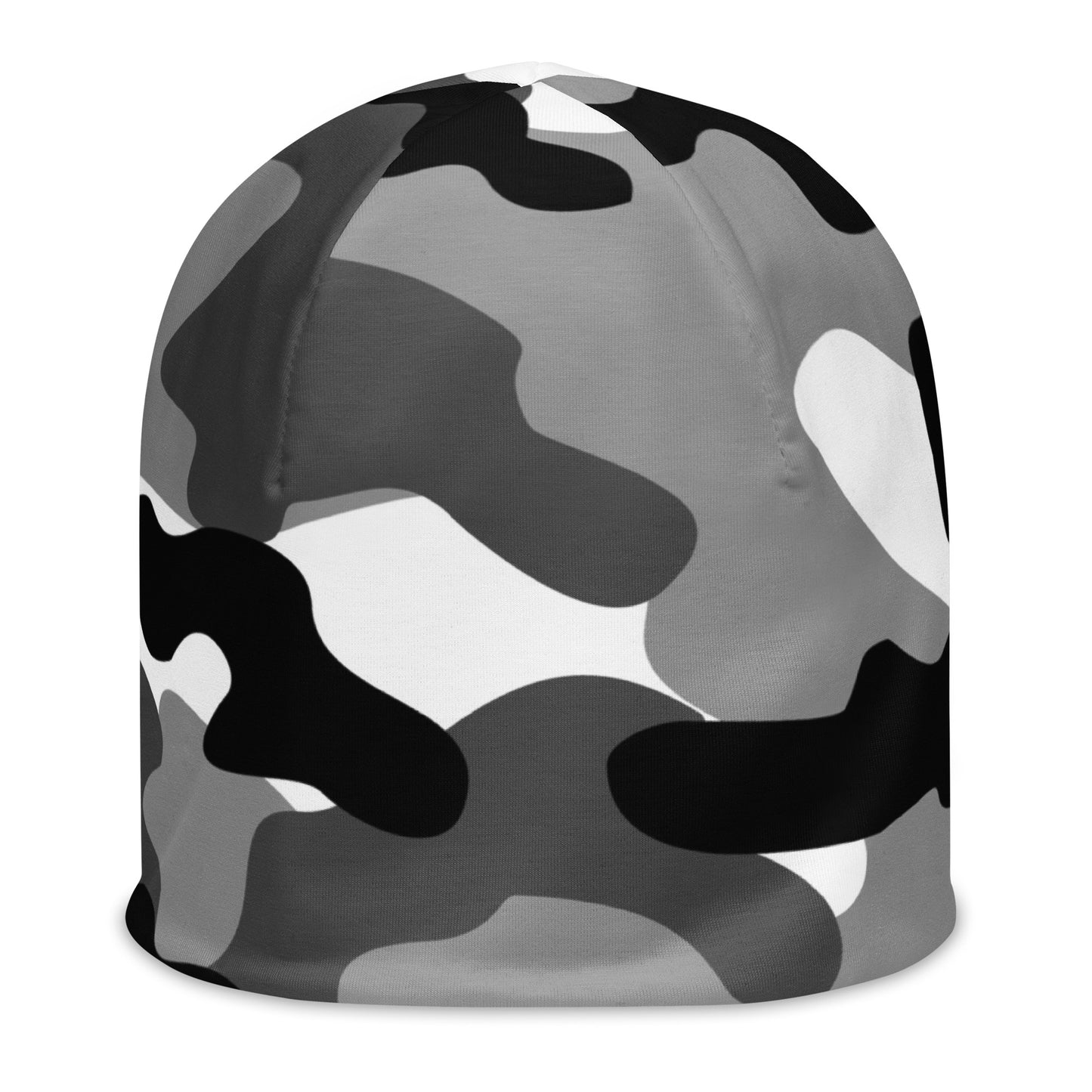 Camouflage Beanie | Gray, Black, & White