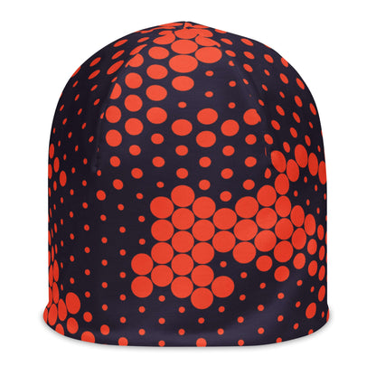 Camouflage Beanie | Orange & Blue Digital