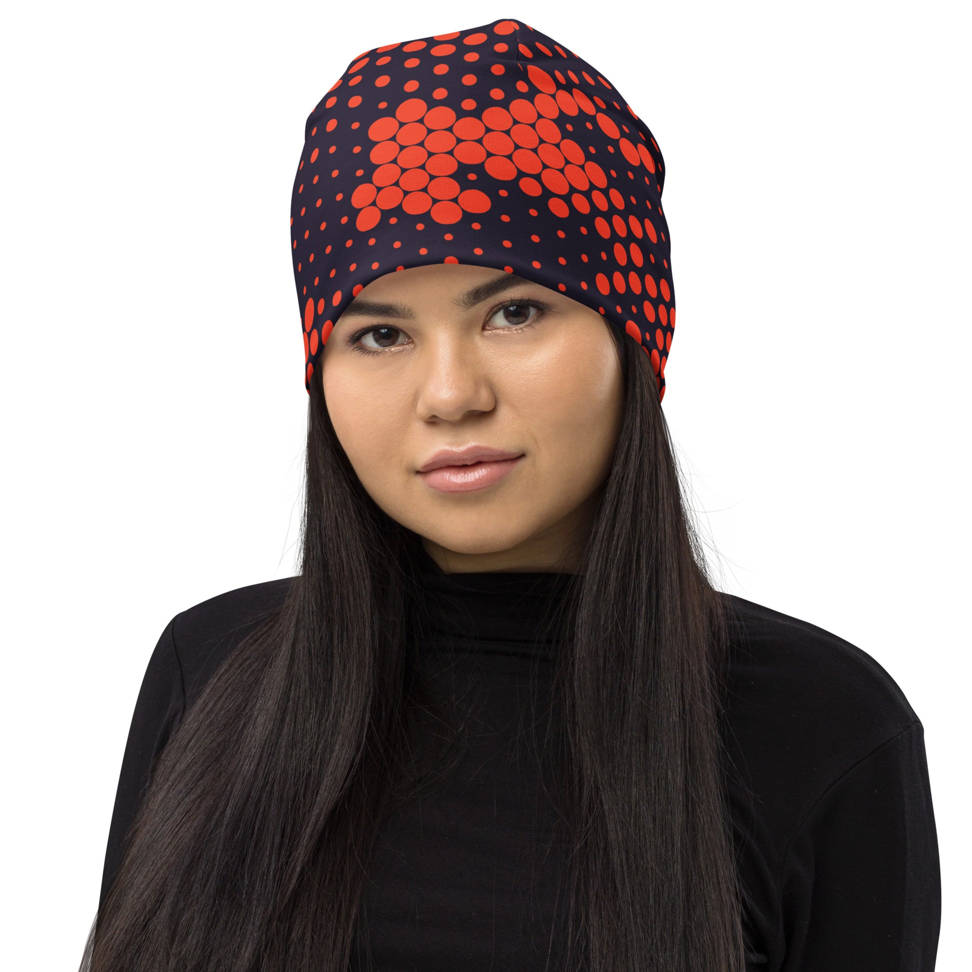 Camouflage Beanie | Orange & Blue Digital