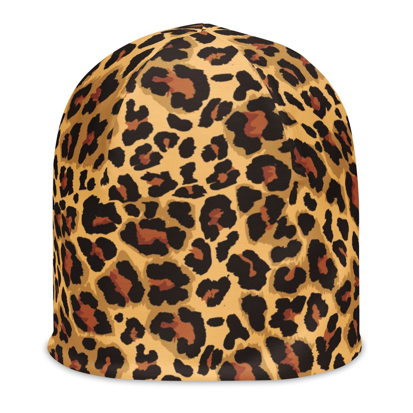 Leopard Print Beanie | Classic Brown and Black