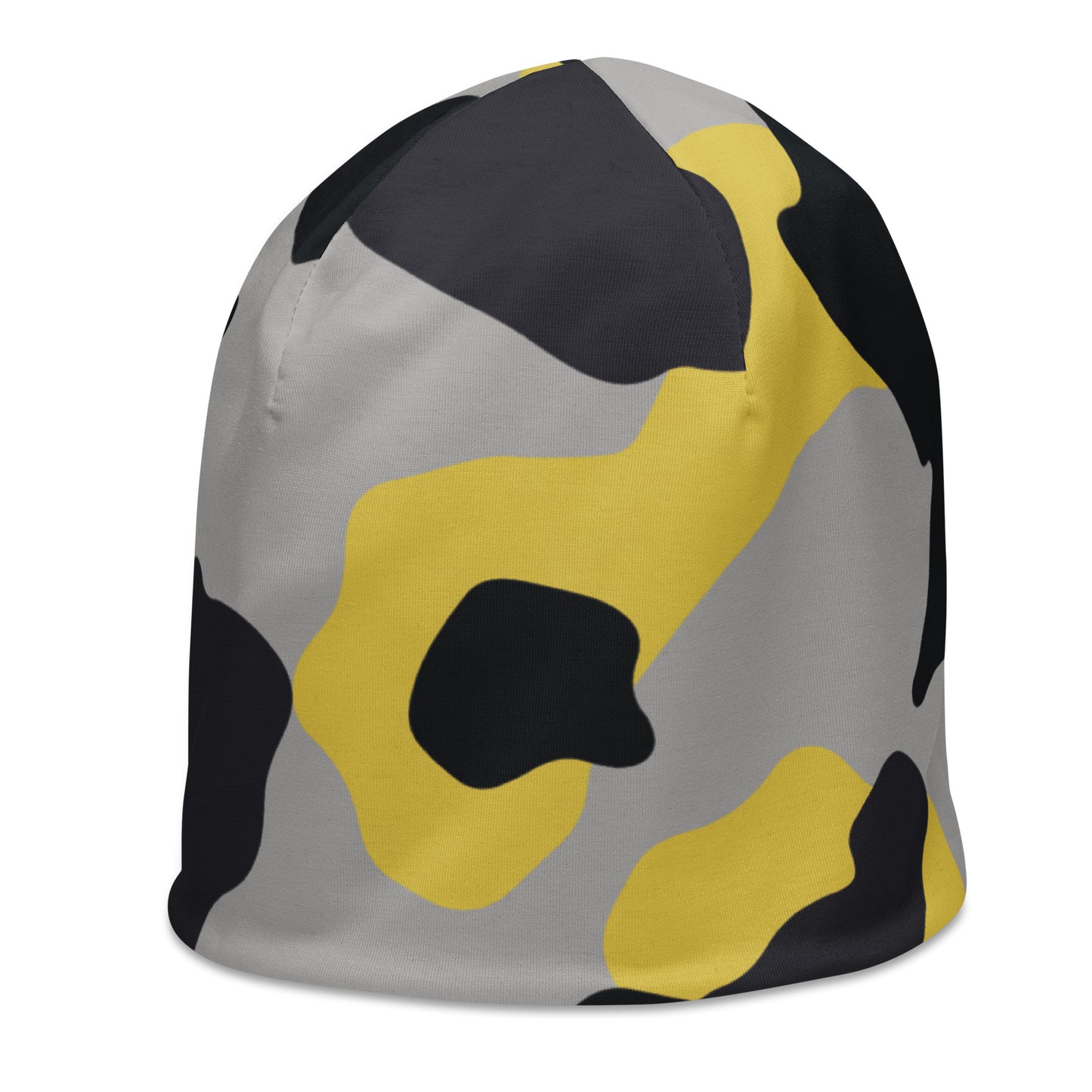 Camouflage Beanie | Yellow, Black and Silver