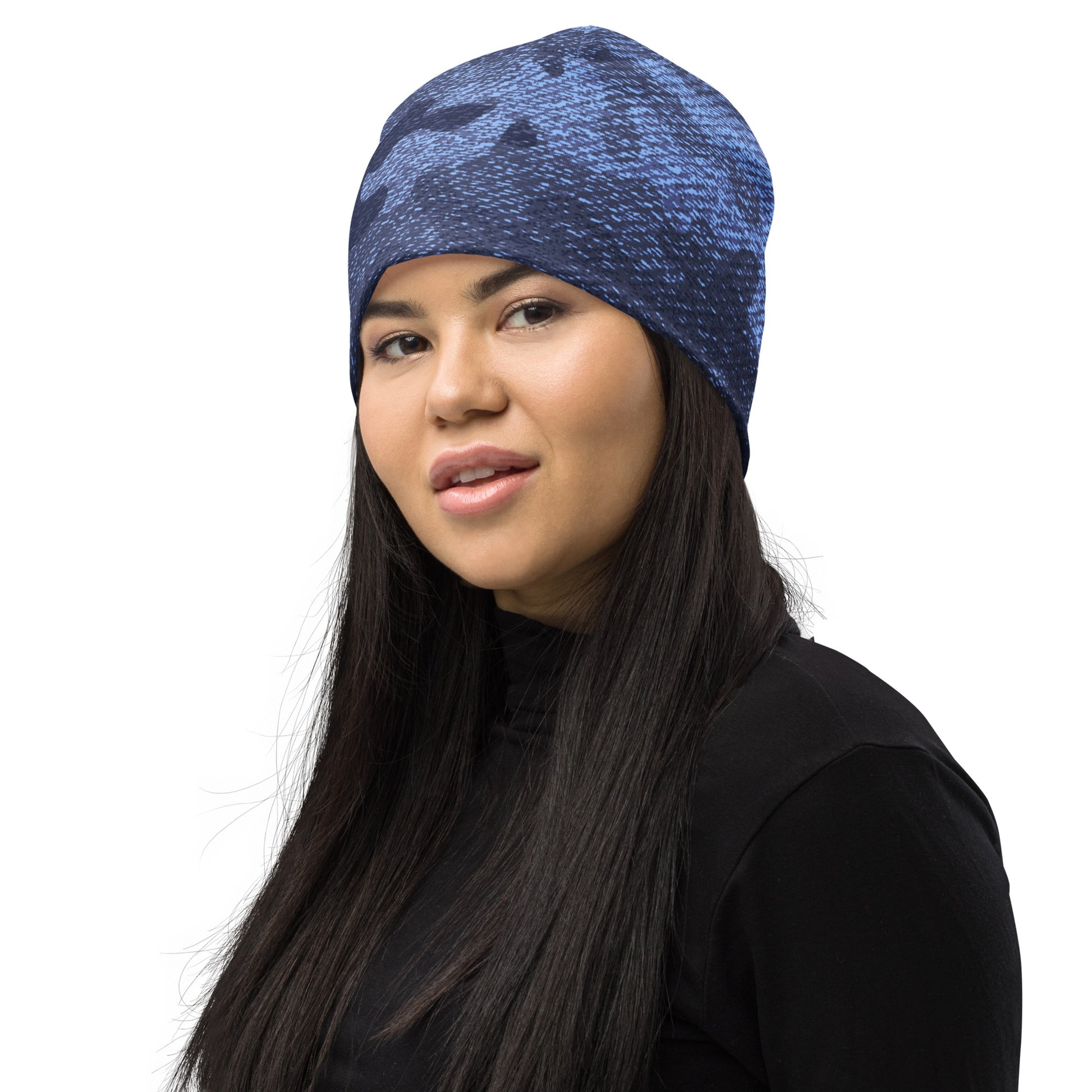 Camouflage Beanie | Denim Blue