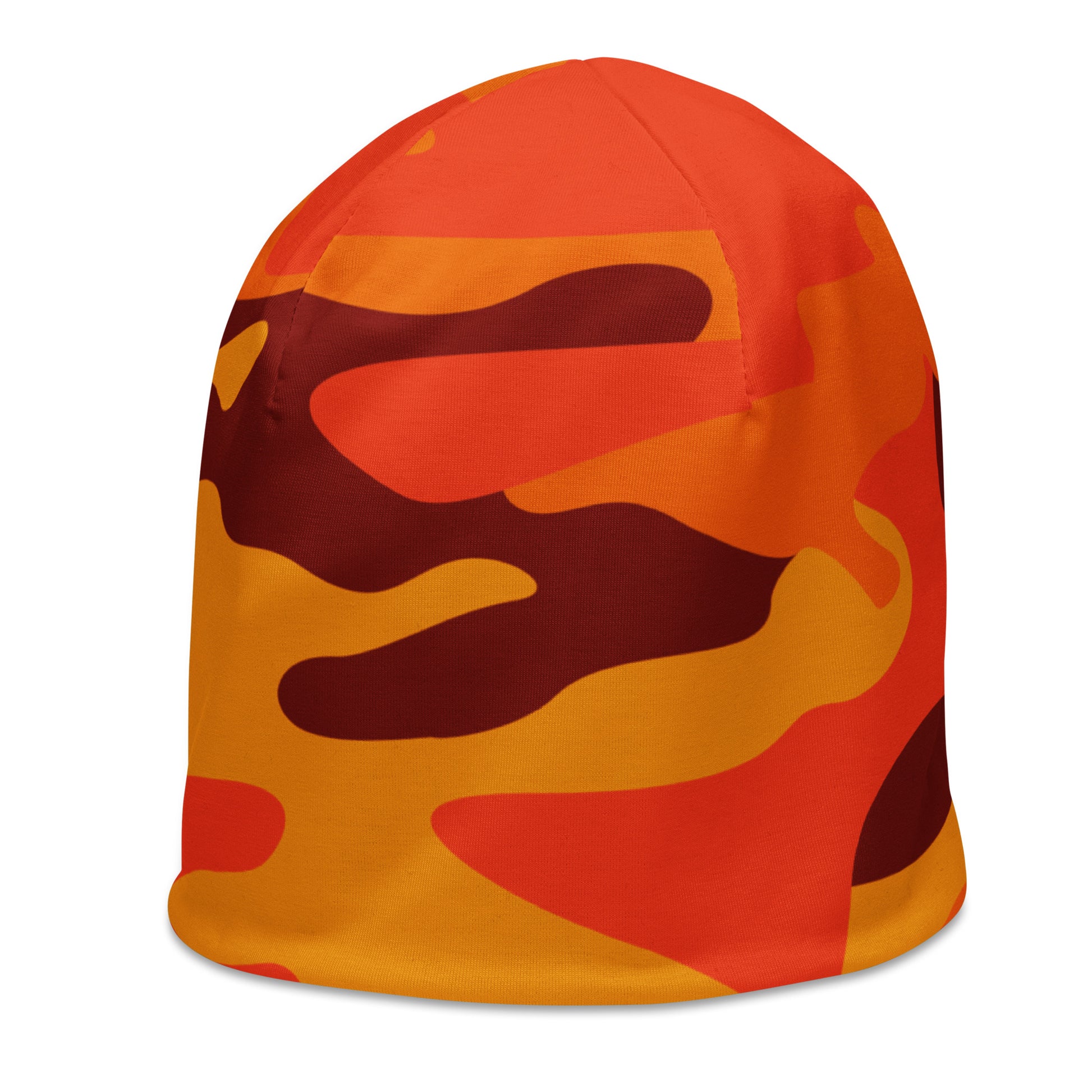 Camouflage Beanie | Orange & Red